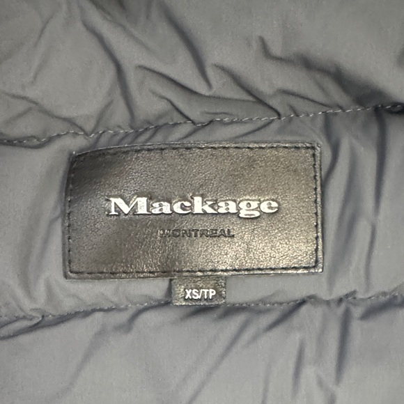 Mackage Grey Puffer Jacket with Brown Fur Trim XS - Picture 3 of 5